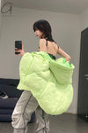 CHENPENG Pleated Puffer Jacket CP20AWJ002CPC394 Pleated Lime Green PCP1
